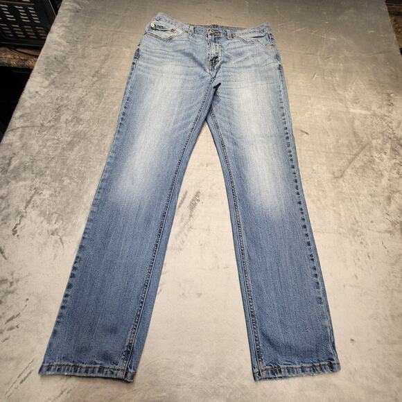 Levis 541 Jeans Mens 32x30 Blue Straight Leg Denim Distressed - Picture 1 of 10